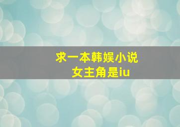 求一本韩娱小说 女主角是iu